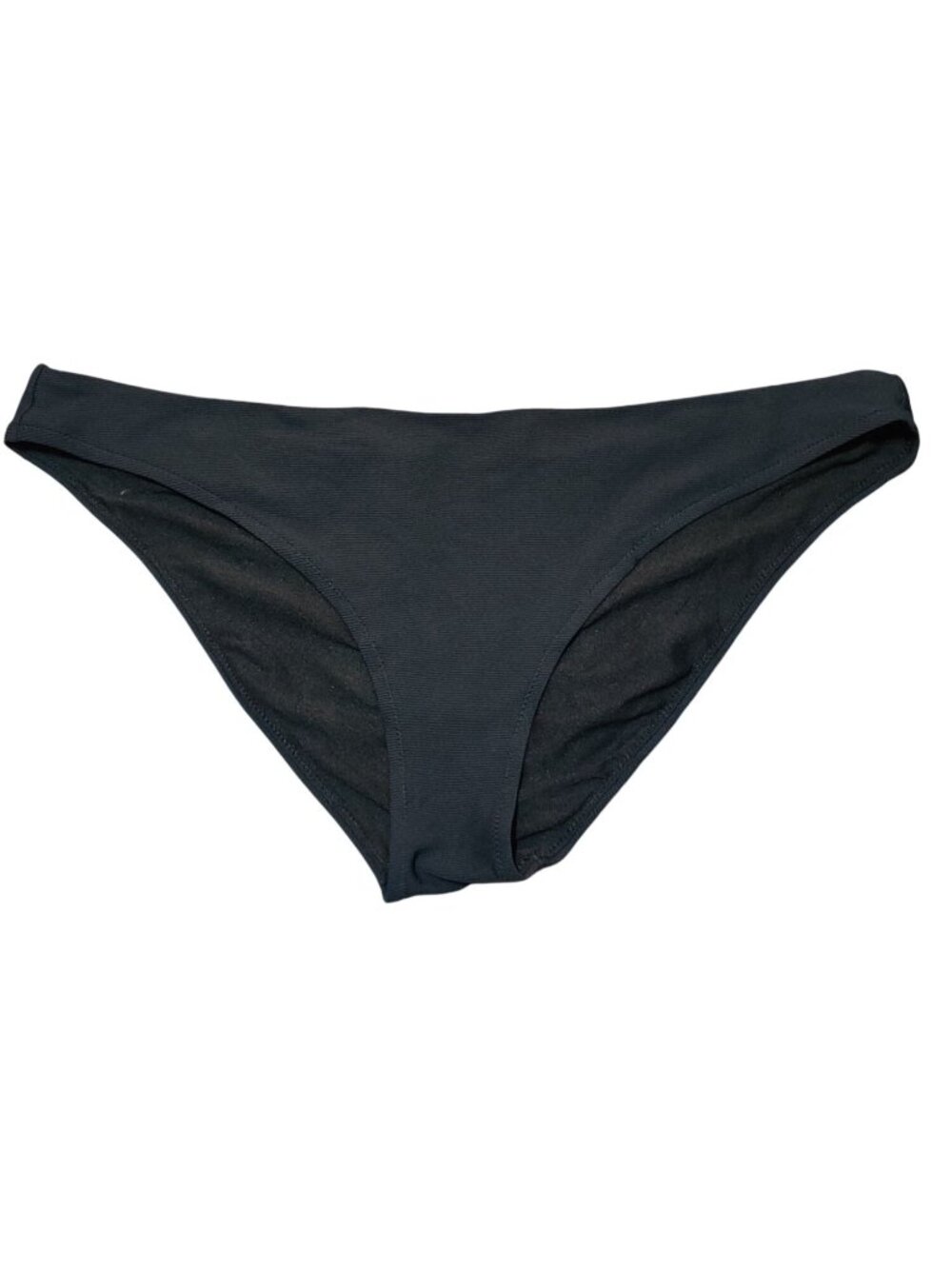 Athleta Swim Bottom Size L Black Low Rise Classic Bikini Brief Minimalist Solid
